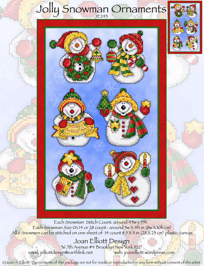 (image for) Jolly Snowman Ornaments